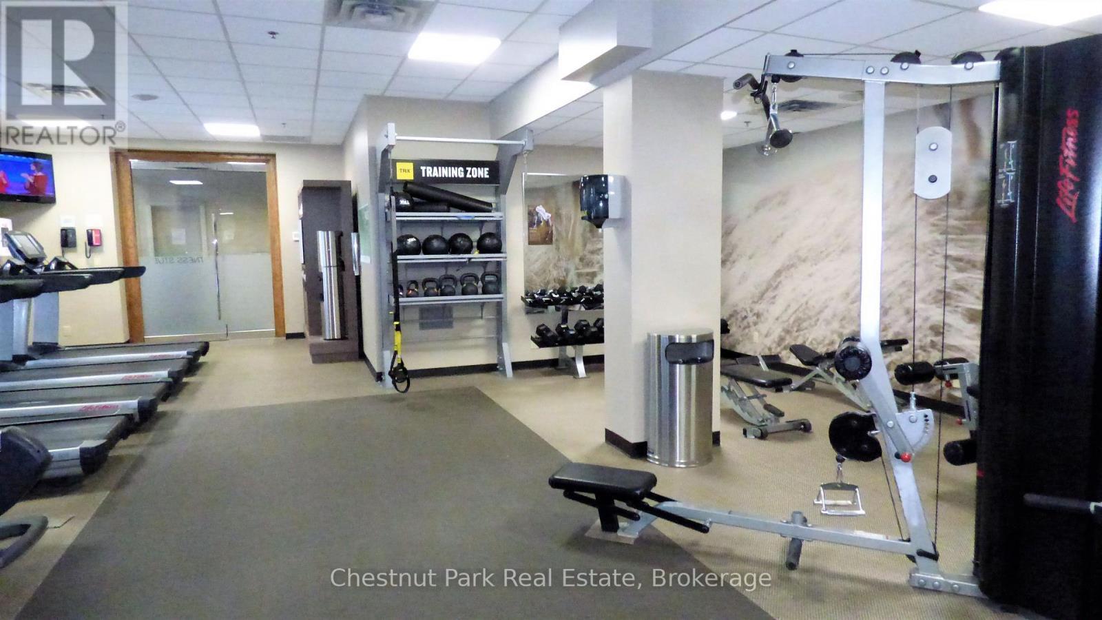 Exercise room - 307 - 220 Gord Canning Drive, Blue Mountains, ON - Indoor Photo Showing Gym Room