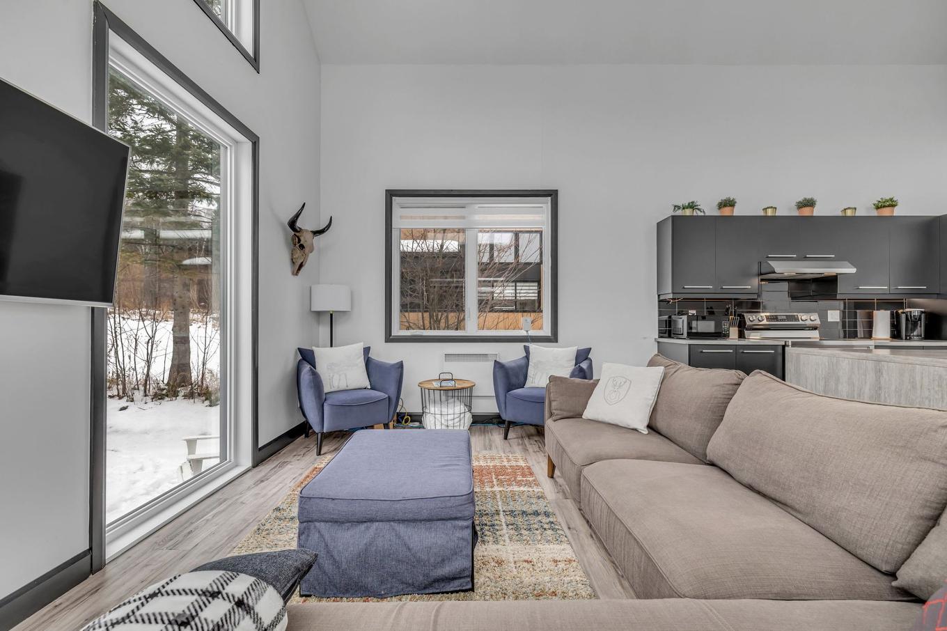 Living room - 38 Rue Du Refuge, Saint-Ferréol-Les-Neiges, QC - Indoor Photo Showing Living Room
