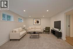 Suite living room virtually staged -