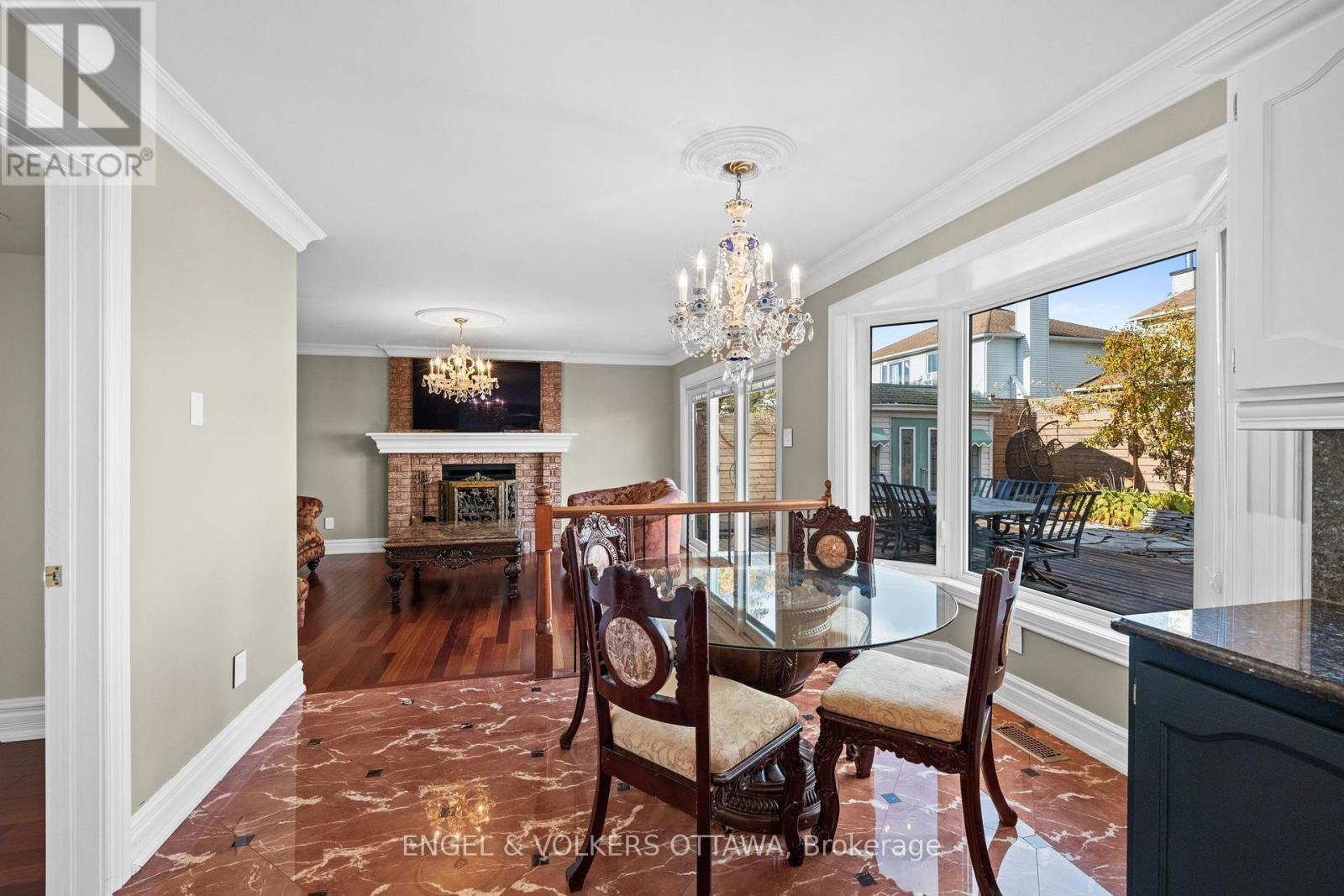 563 Merkley Drive, Ottawa, ON - Indoor Photo Showing Dining Room With Fireplace