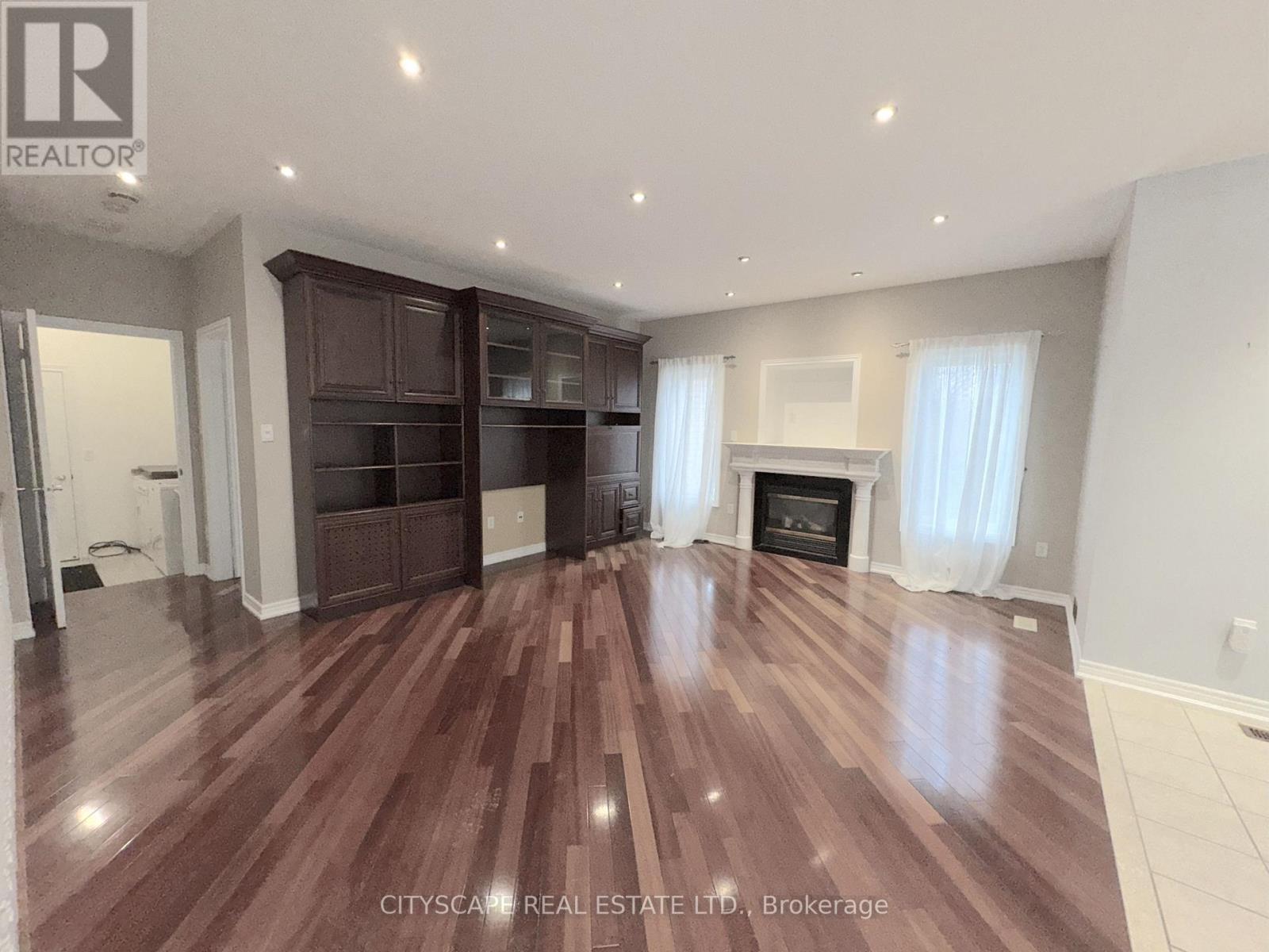 Family Room - 114 Hoile Drive, Ajax, ON - Indoor Photo Showing Living Room With Fireplace