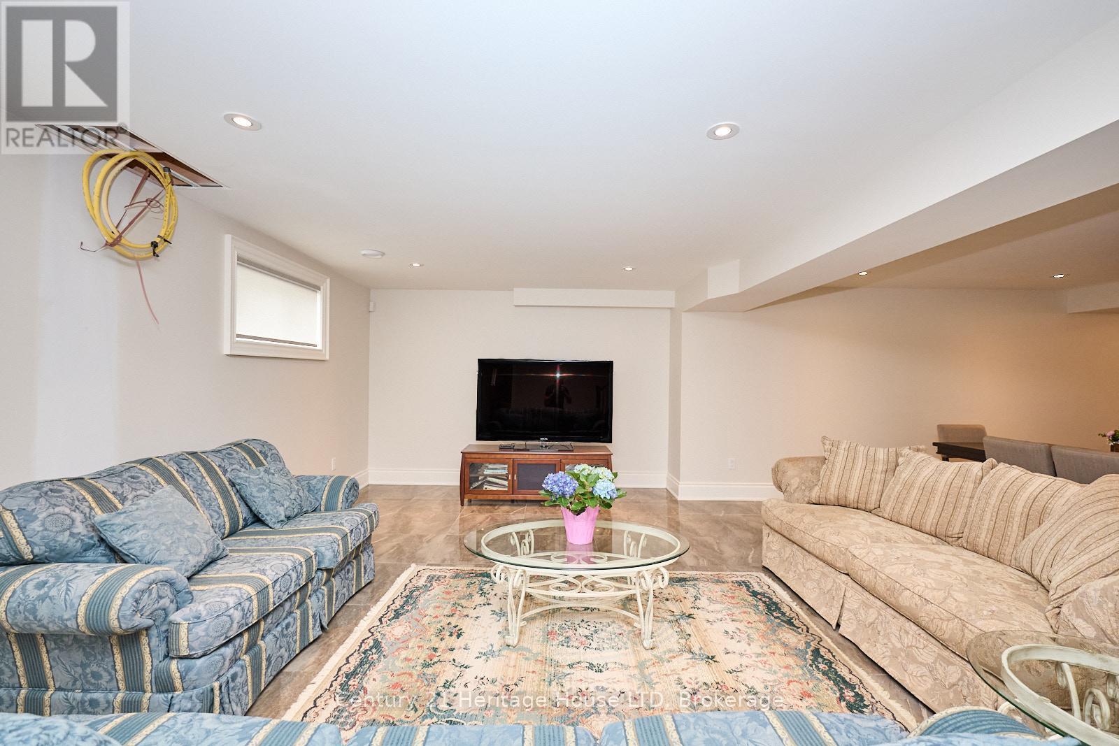 Basement Rec room with rough in for gas fireplace - 17 Biggar Road, Thorold (Port Robinson), ON - Indoor Photo Showing Living Room