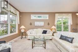 The inviting living room exudes warmth and comfort -