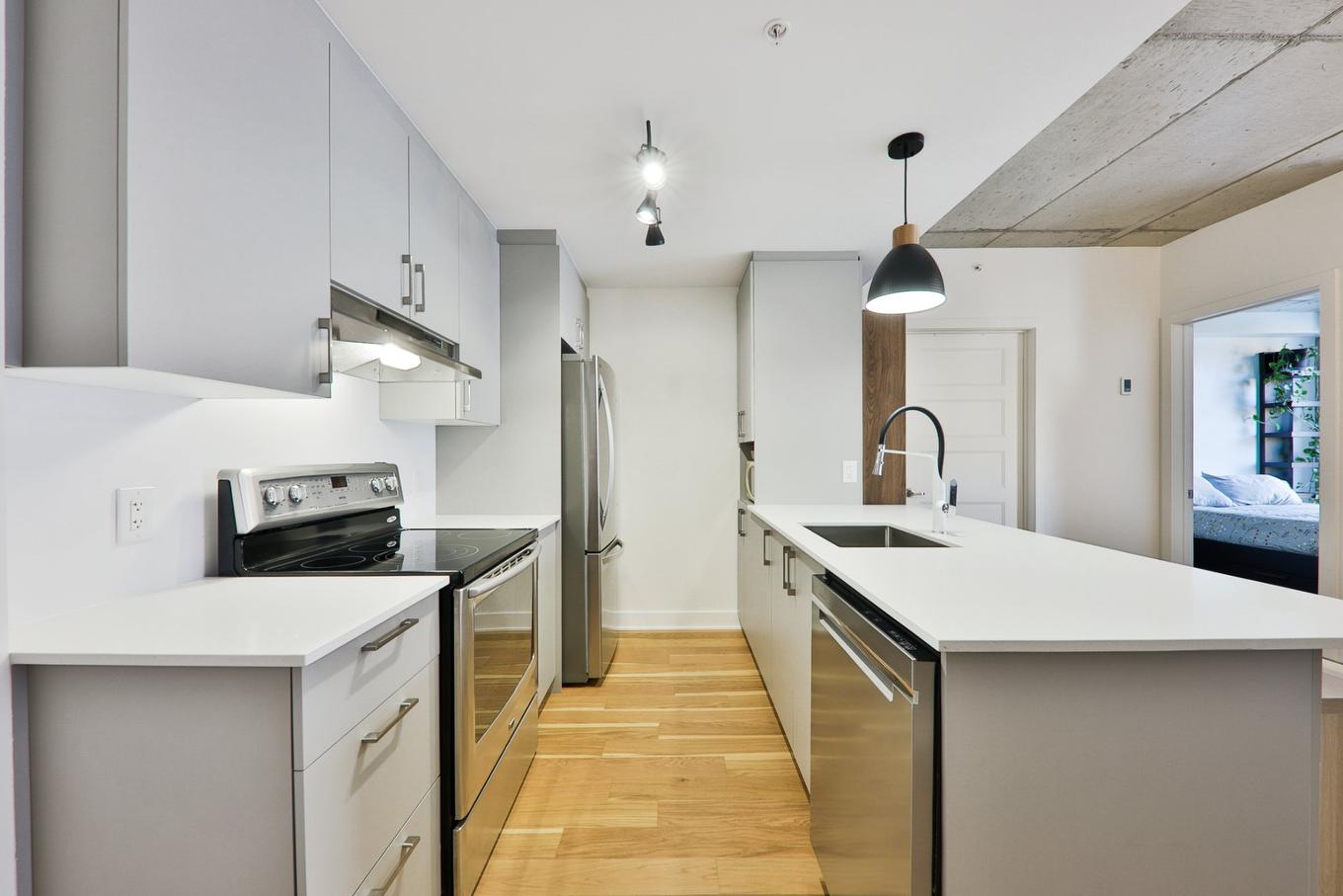 Cuisine - 209-3600 Rue Rachel E., Montréal (Rosemont/La Petite-Patrie), QC - Indoor Photo Showing Kitchen With Upgraded Kitchen