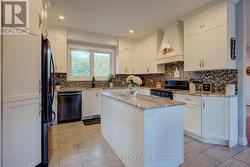 Great prep island with counter counter tops -