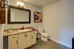 Downstairs 2 pc bath and roughed-in for shower -