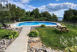 Landscaped 16'x32' in-ground pool with river view -