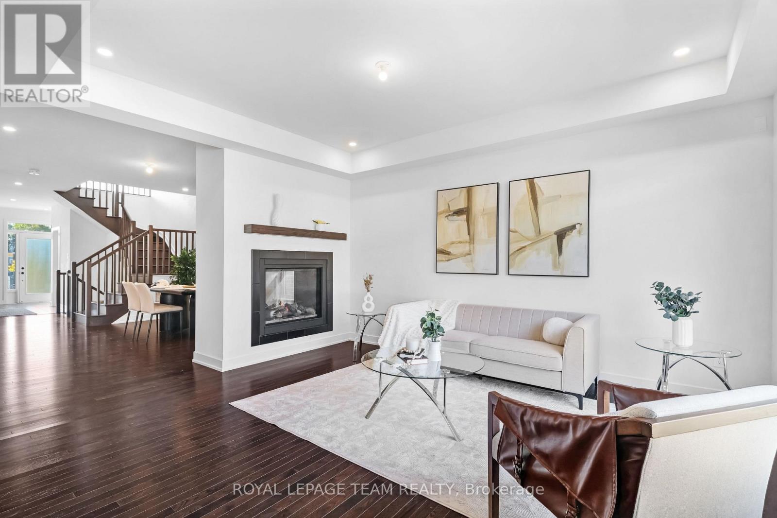 76 Big Dipper Street, Ottawa, ON - Indoor Photo Showing Living Room With Fireplace