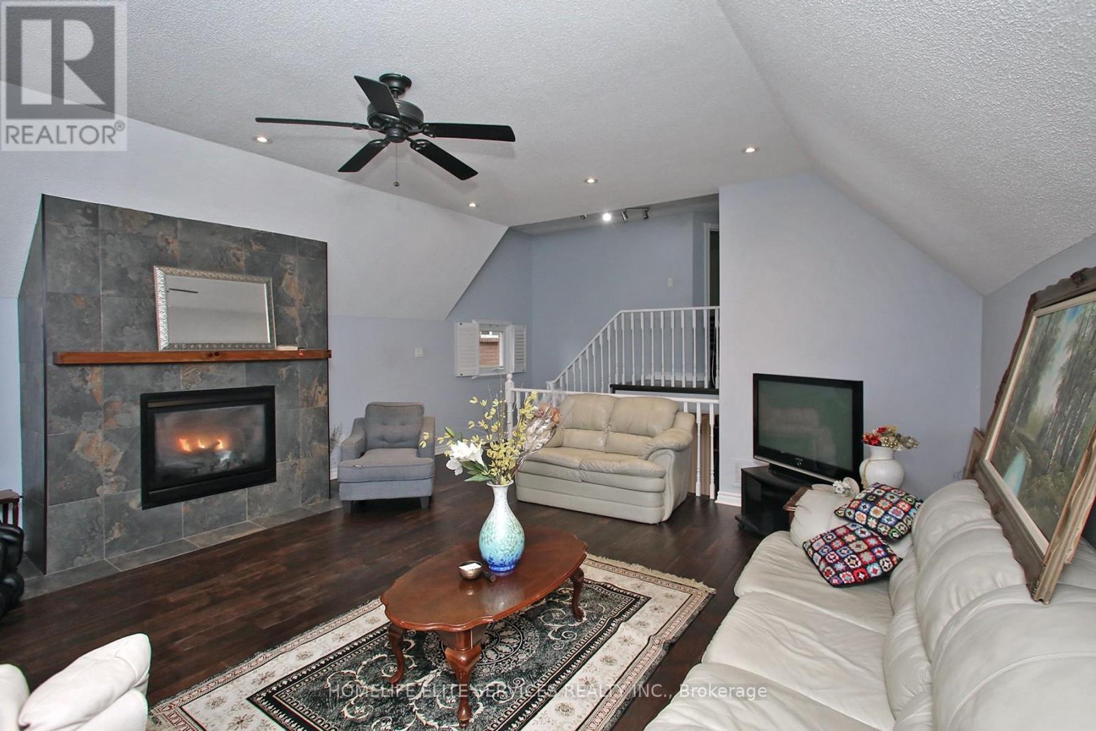 58 Hearne Crescent, Ajax, ON - Indoor Photo Showing Living Room With Fireplace