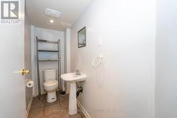 Powder room in the basement -