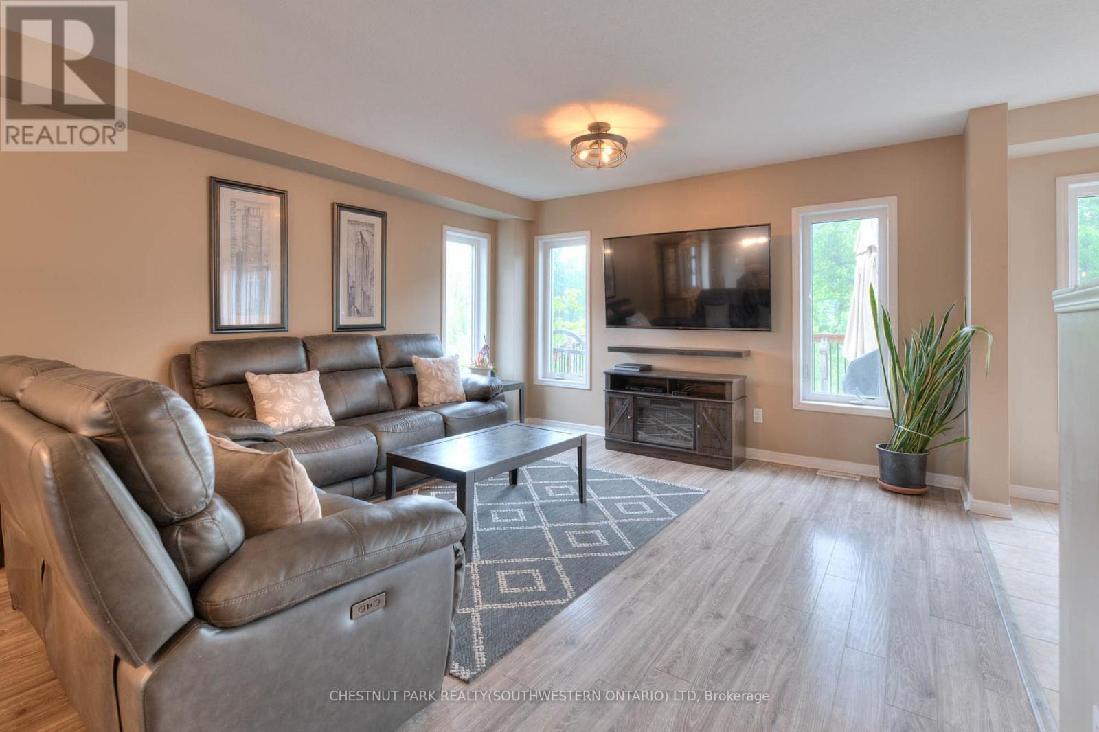 288 Steepleridge Street, Kitchener, ON - Indoor Photo Showing Living Room With Fireplace