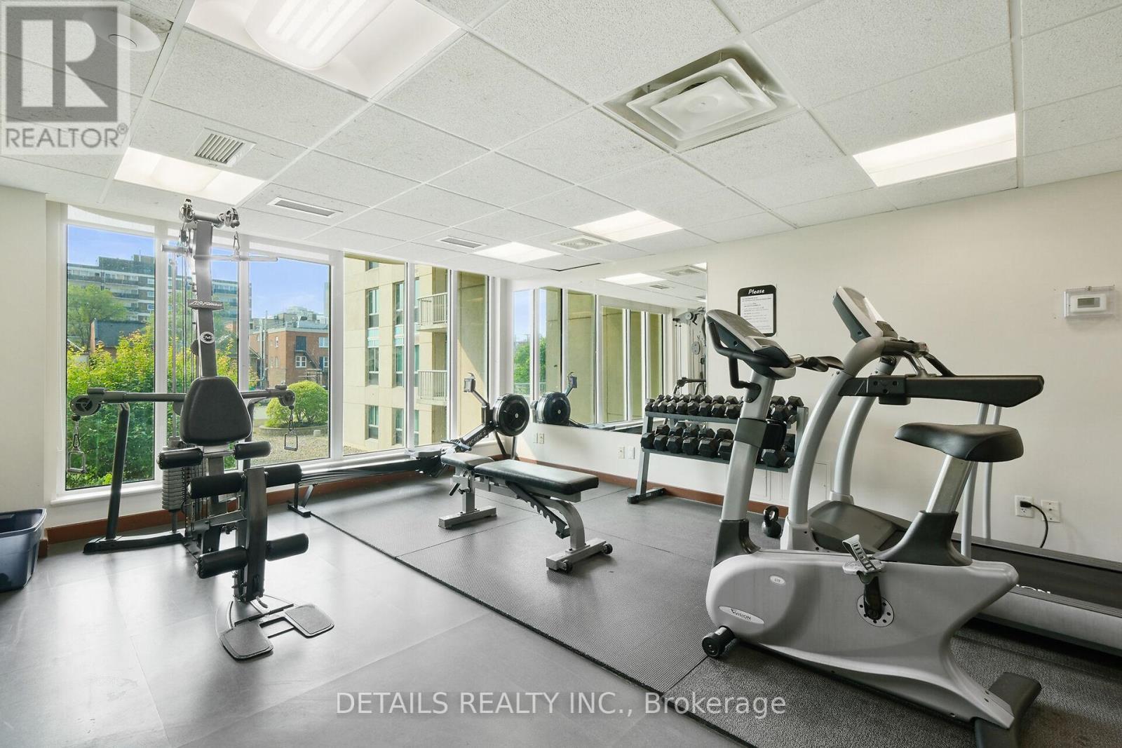 1202 - 200 Rideau Street, Ottawa, ON - Indoor Photo Showing Gym Room