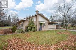 side entrance leads to lower level -