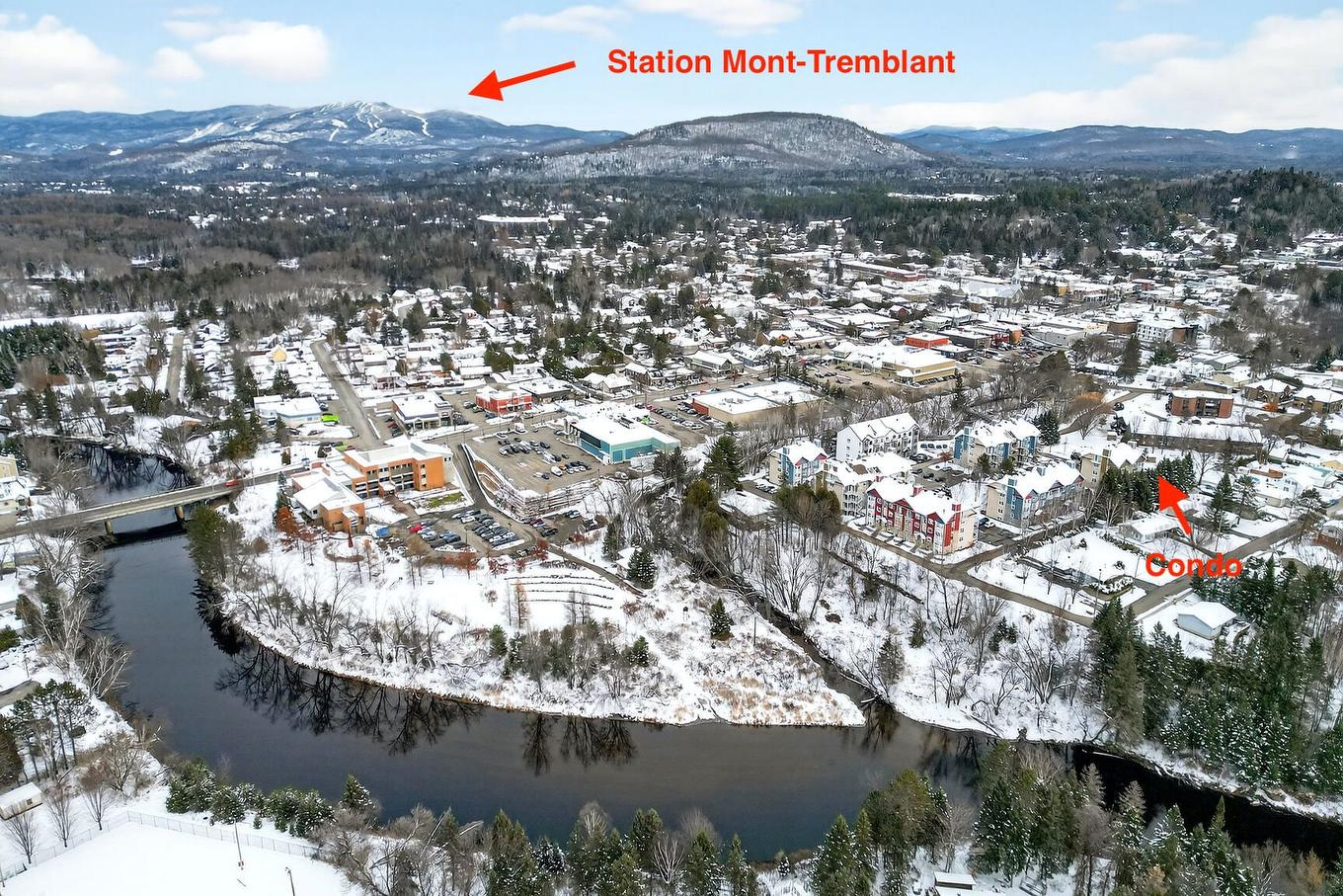 Photo aérienne - 8-420 Allée Des Cimes, Mont-Tremblant, QC - Outdoor With Body Of Water With View