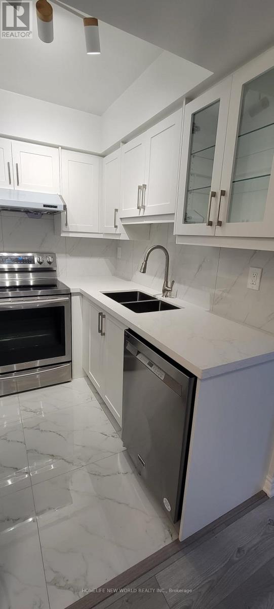 1605 - 3 Rean Drive, Toronto, ON - Indoor Photo Showing Kitchen With Double Sink