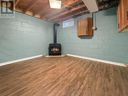 Basement Rec Room with Gas Fireplace -