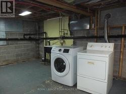 Front load washer and gas dryer. -