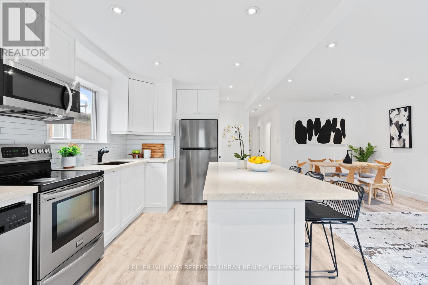 73 Trinnell Boulevard, Toronto, ON - Indoor Photo Showing Kitchen With Stainless Steel Kitchen With Upgraded Kitchen