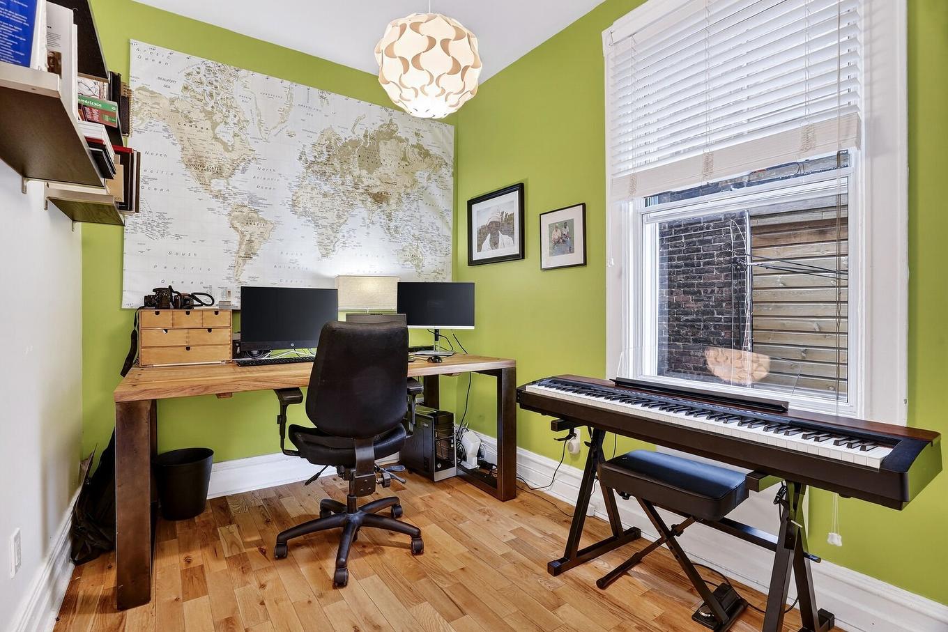 Bedroom - 1423 Rue Leclaire, Montréal (Mercier/Hochelaga-Maisonneuve), QC - Indoor Photo Showing Office