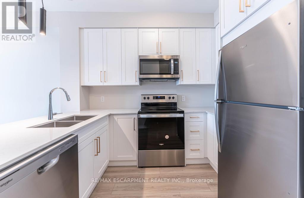104 - 120 Springvalley Crescent, Hamilton, ON - Indoor Photo Showing Kitchen With Stainless Steel Kitchen With Double Sink
