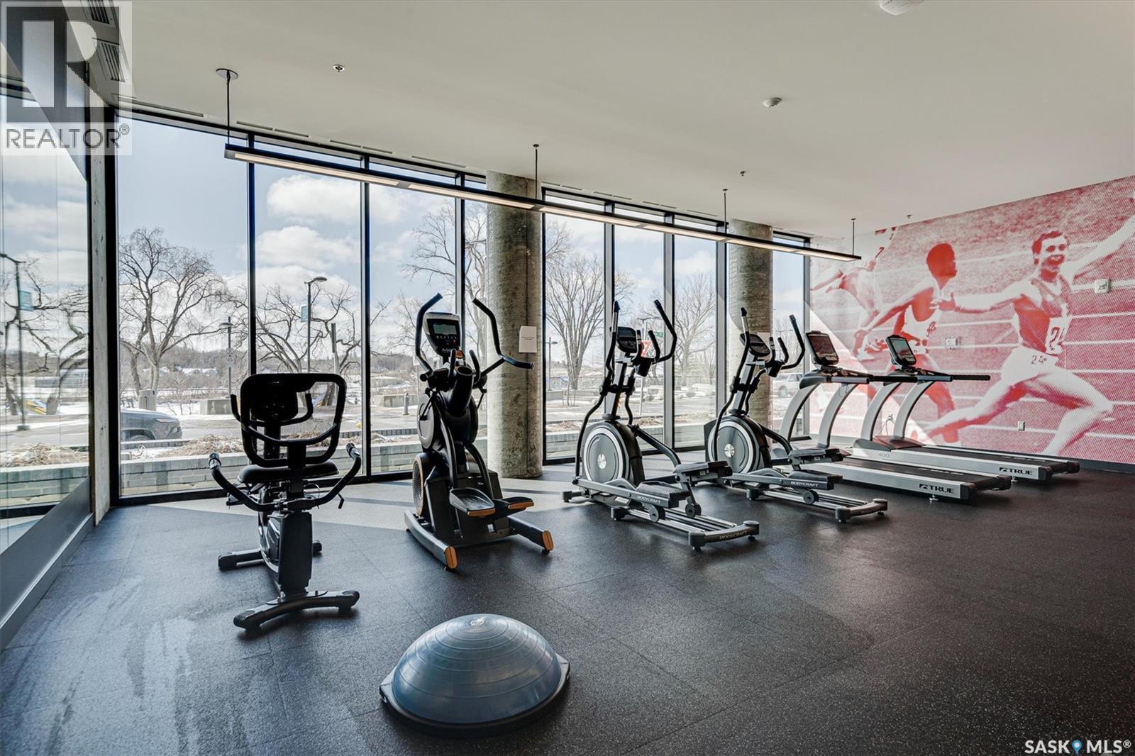 1505 490 2Nd Avenue S, Saskatoon, SK - Indoor Photo Showing Gym Room