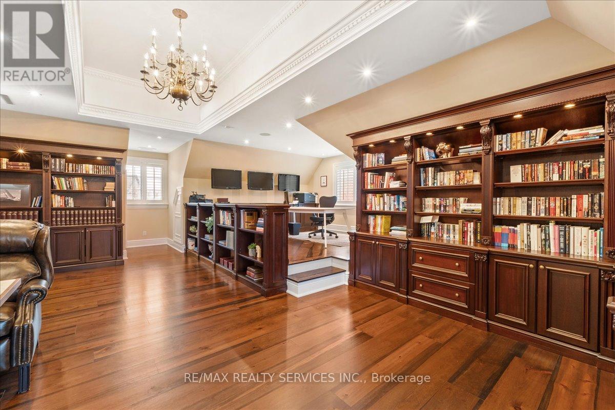 Custom millwork, with intricate ceiling details. - 574 Conservation Drive, Brampton, ON - Indoor