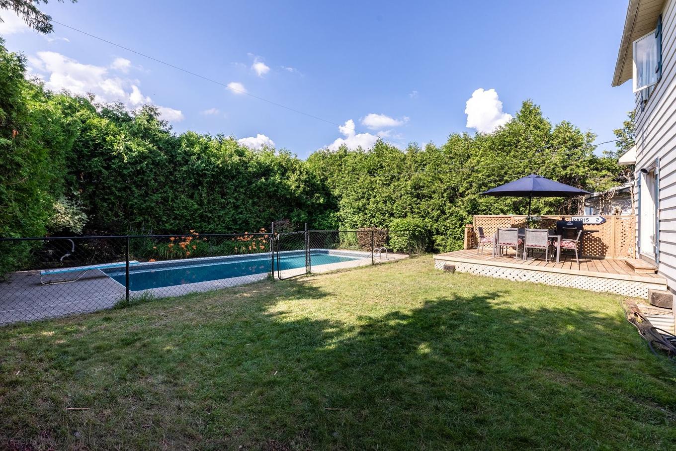 Cour - 281 Rue Beaumont E., Saint-Bruno-De-Montarville, QC - Outdoor With In Ground Pool With Backyard