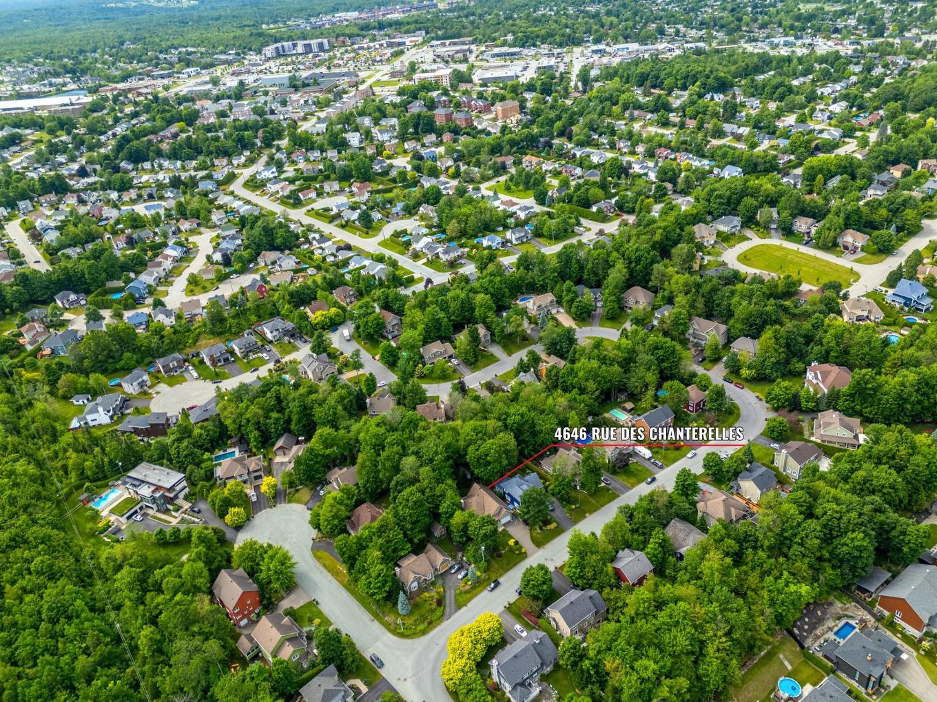 Aerial photo - 4646 Rue Des Chanterelles, Sherbrooke (Brompton/Rock Forest/Saint-Élie/Deauville), QC - Outdoor With View