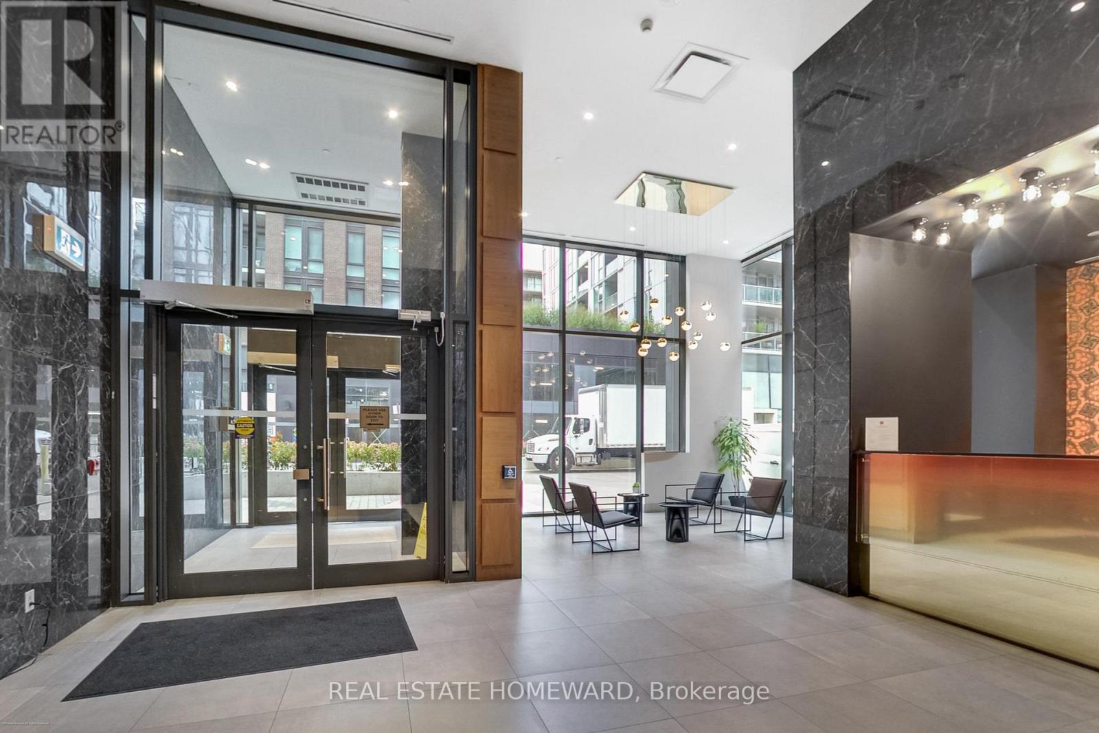 Lobby with Concierge - 1113 - 30 Baseball Place, Toronto, ON - Indoor Photo Showing Other Room