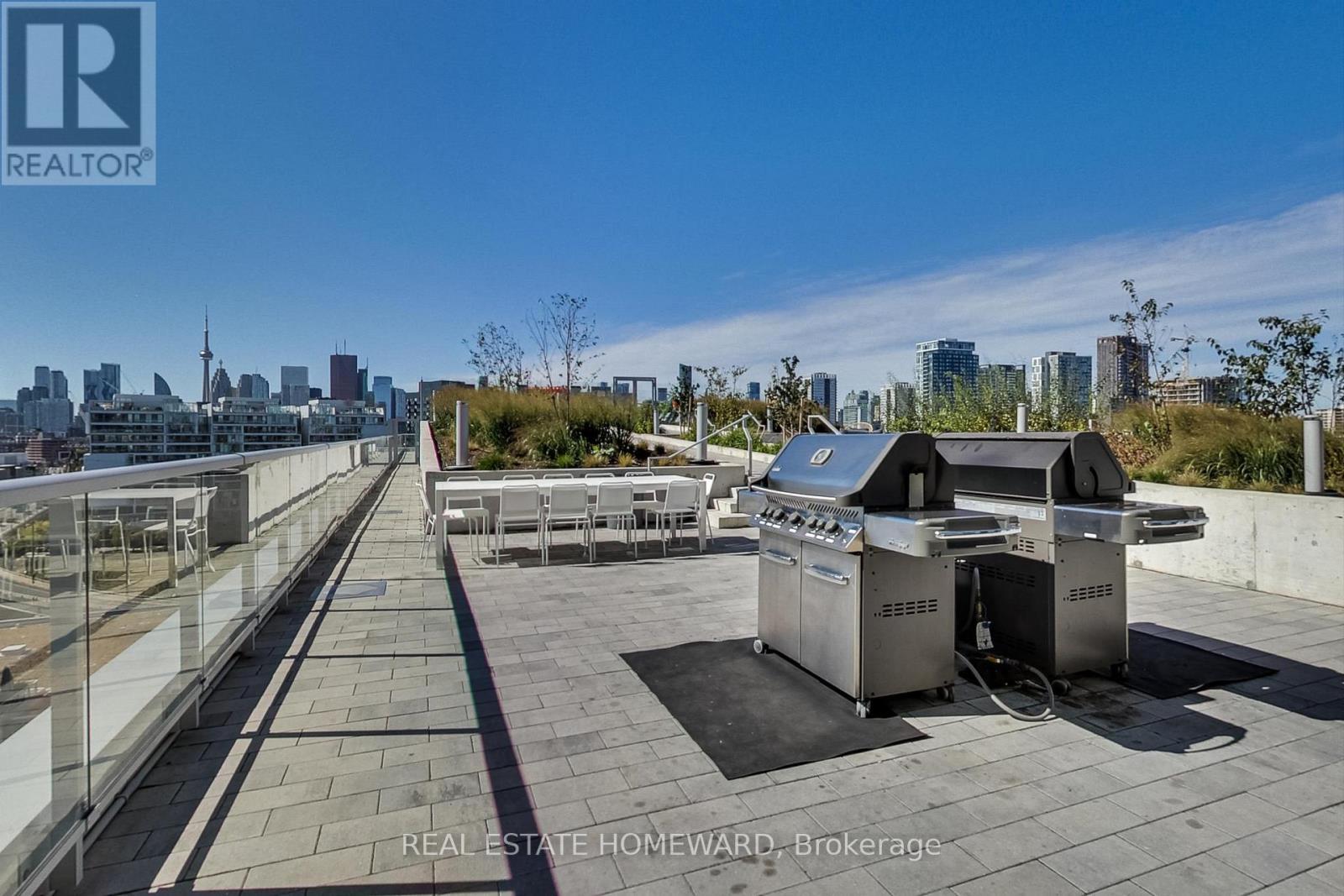 Rooftop BBQ Area - 1113 - 30 Baseball Place, Toronto, ON - Outdoor With View