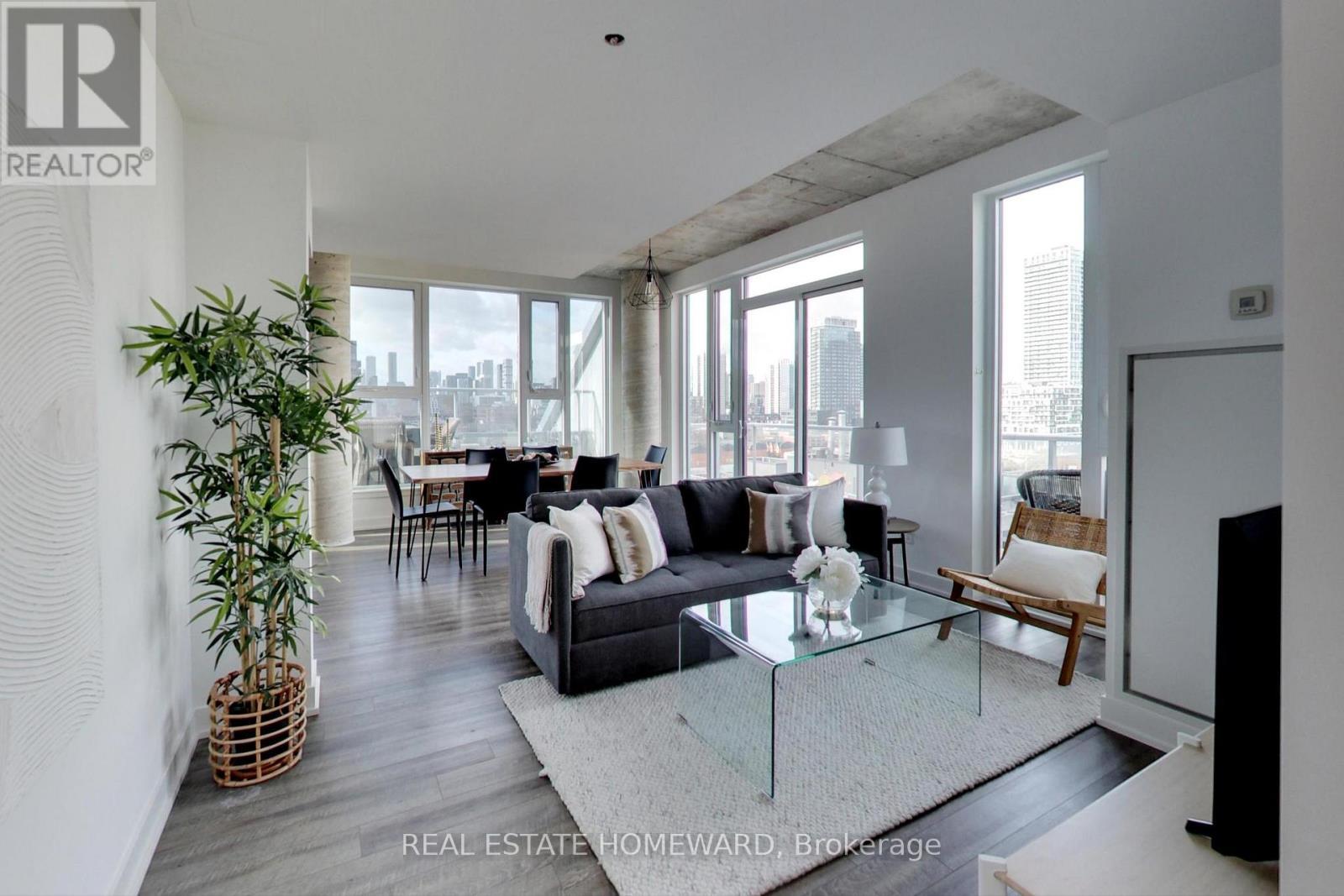 Living - 1113 - 30 Baseball Place, Toronto, ON - Indoor Photo Showing Living Room