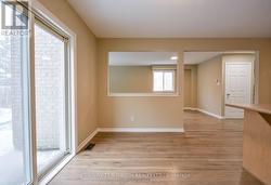 Dining area with walk out to deck. -