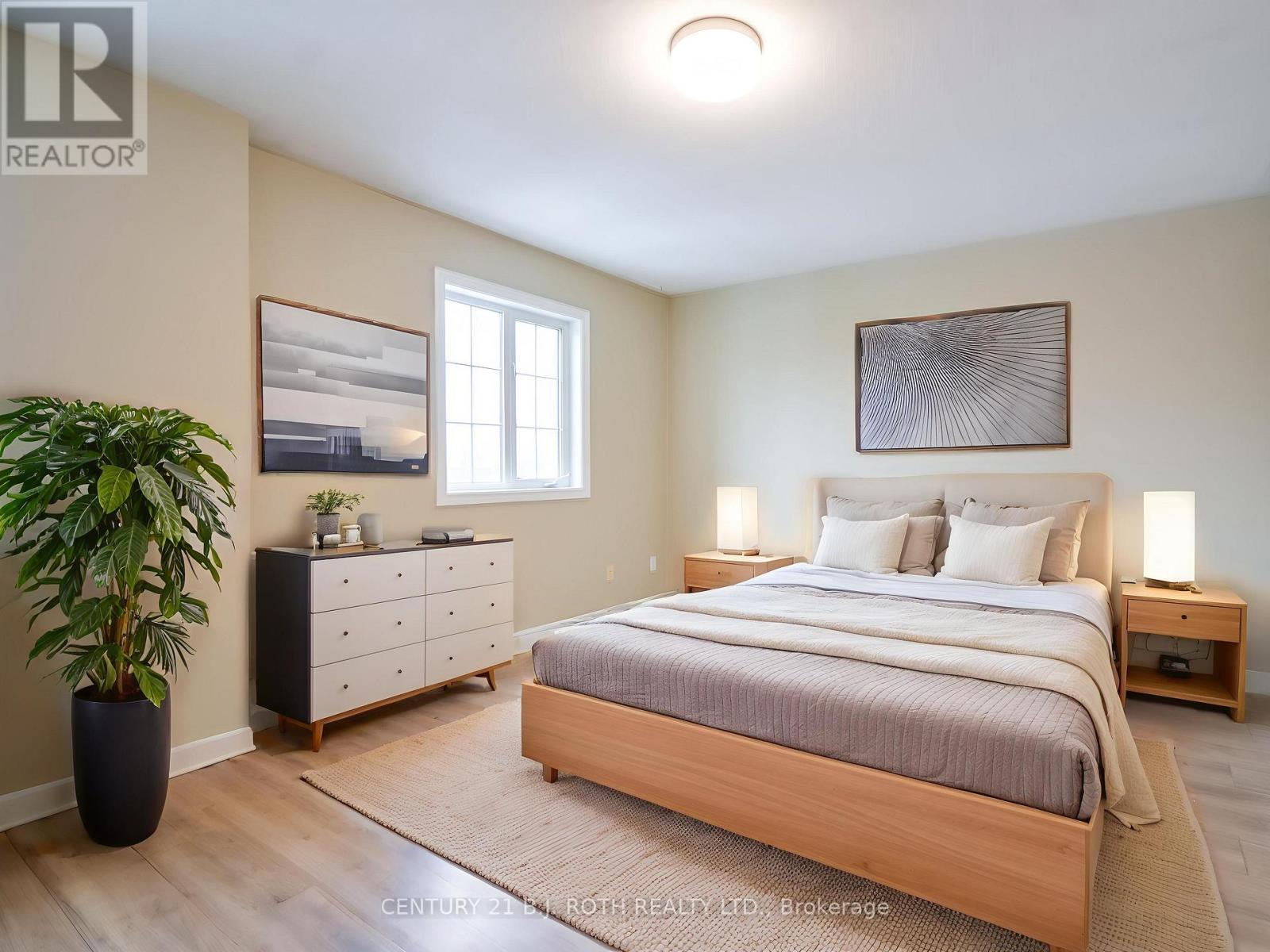 Virtually staged primary bedroom. - 194 Sundew Drive, Barrie, ON - Indoor Photo Showing Bedroom