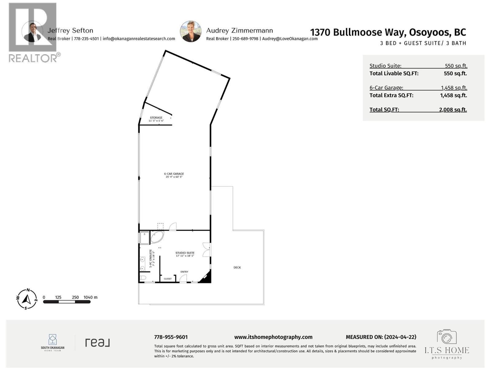 Floor Plan - Garage & Studio Stuite - 1370 Bullmoose Way, Osoyoos, BC - Other