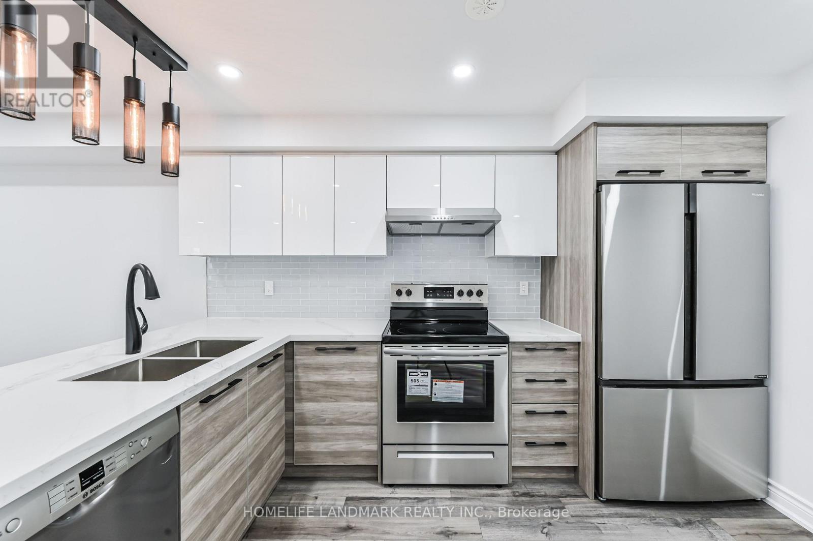 Bsmt - 154 Roy Grove Way, Markham, ON - Indoor Photo Showing Kitchen With Stainless Steel Kitchen With Double Sink With Upgraded Kitchen