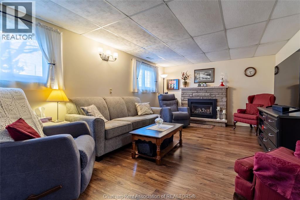 151 Baldoon Road, Chatham, ON - Indoor Photo Showing Living Room With Fireplace