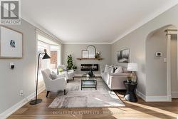 Comfortable living room with electric fireplace -