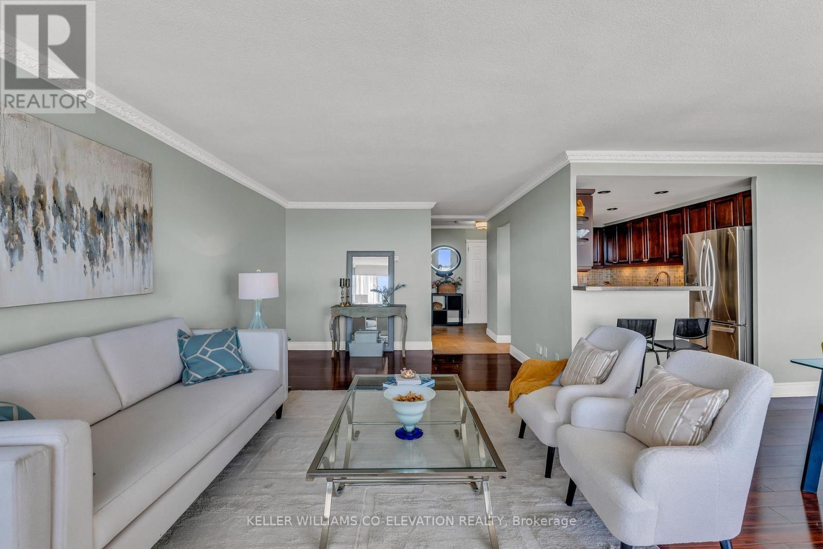 702 - 14 Neilson Drive, Toronto, ON - Indoor Photo Showing Living Room