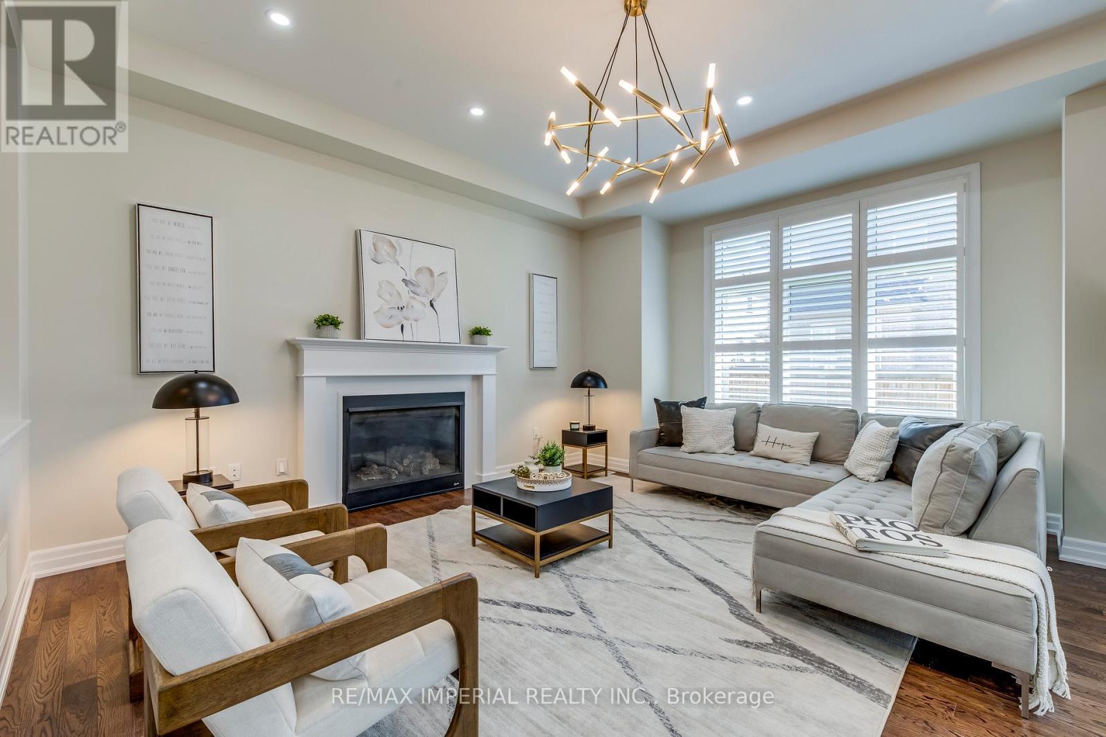 3263 Donald Mackay Street, Oakville, ON - Indoor Photo Showing Living Room With Fireplace