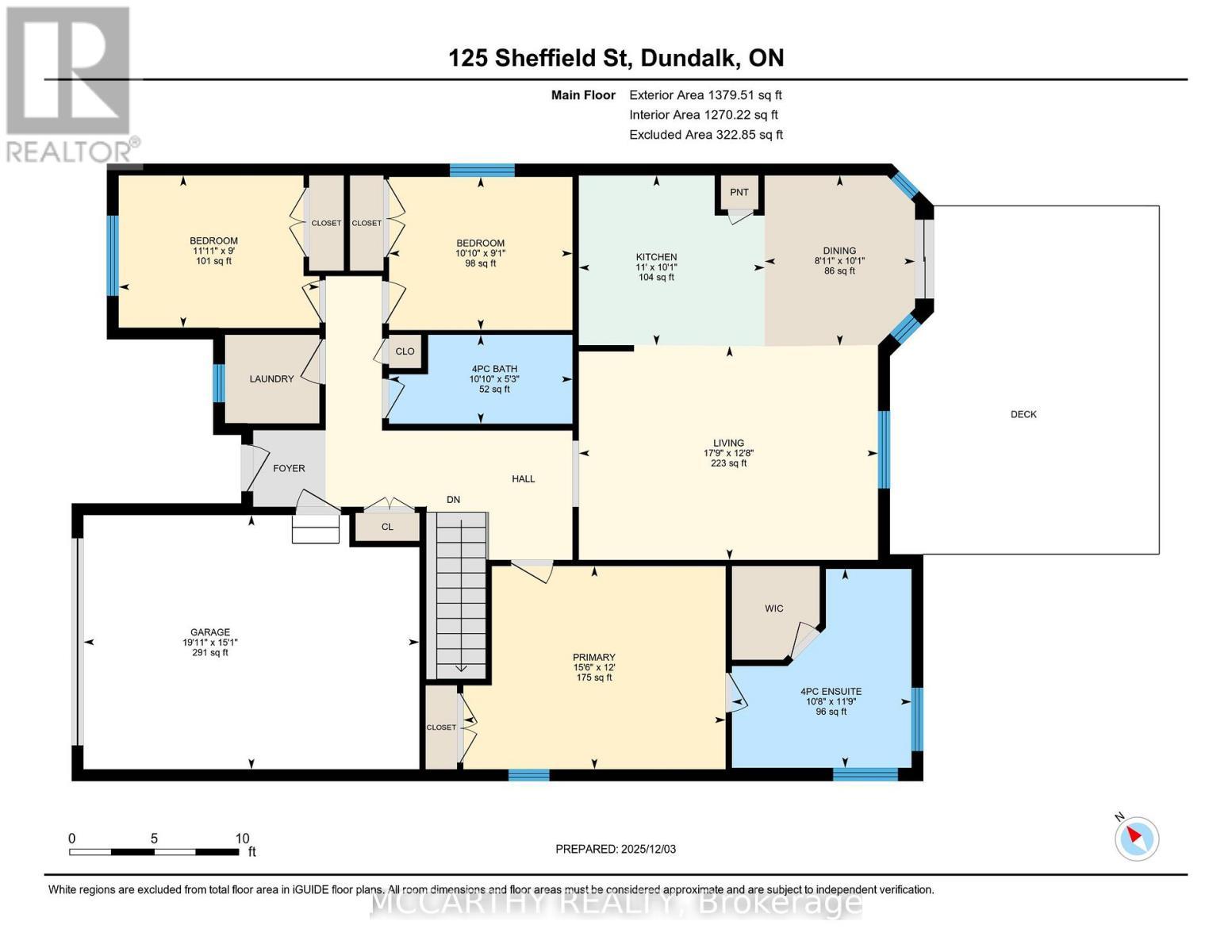 Floor plan main floor Nice layout - 125 Sheffield Street, Southgate, ON - Other