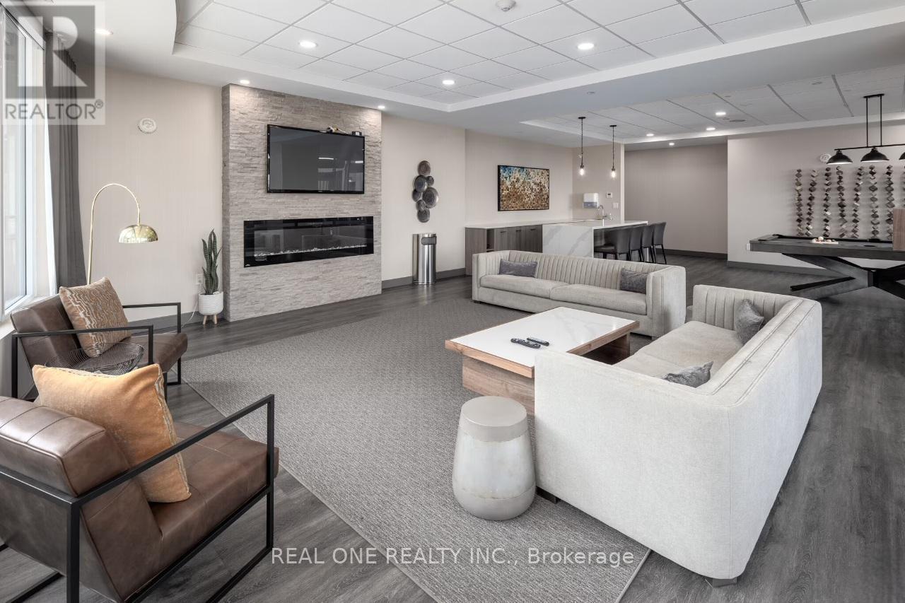 1404 - 20 George Street, Hamilton, ON - Indoor Photo Showing Living Room With Fireplace