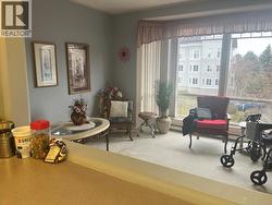 view from kitchen to living room -