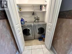 great laundry in entry hall -