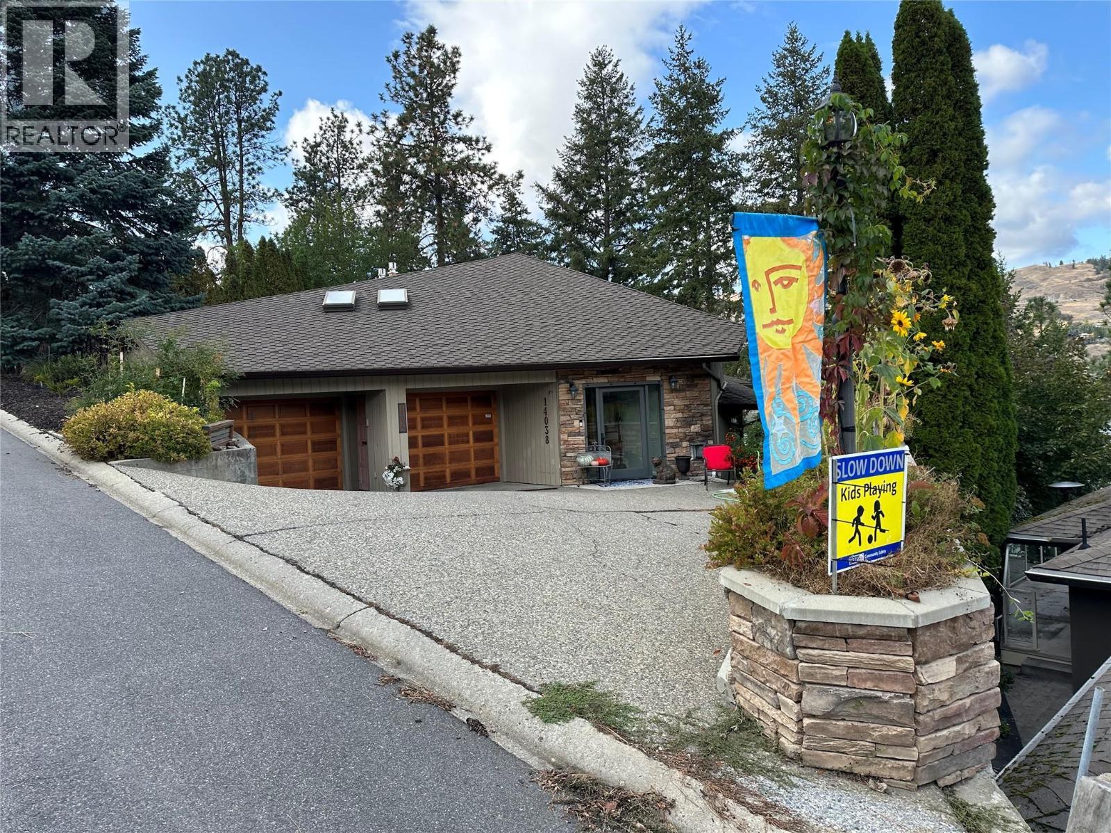 View of the front of the house from Ponderosa Way - 14038 Ponderosa Way, Coldstream, BC - Outdoor