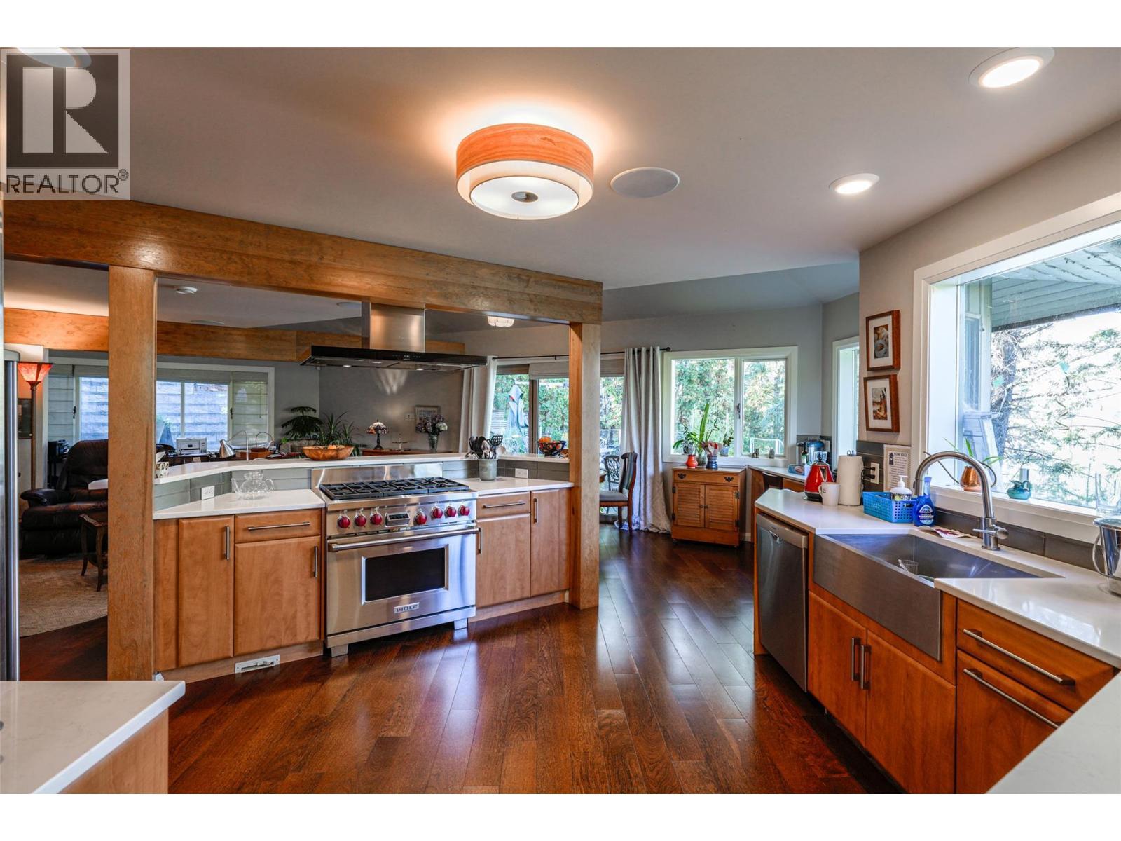 Gorgeous Kitchen with hardwood floors - 14038 Ponderosa Way, Coldstream, BC - Indoor Photo Showing Kitchen