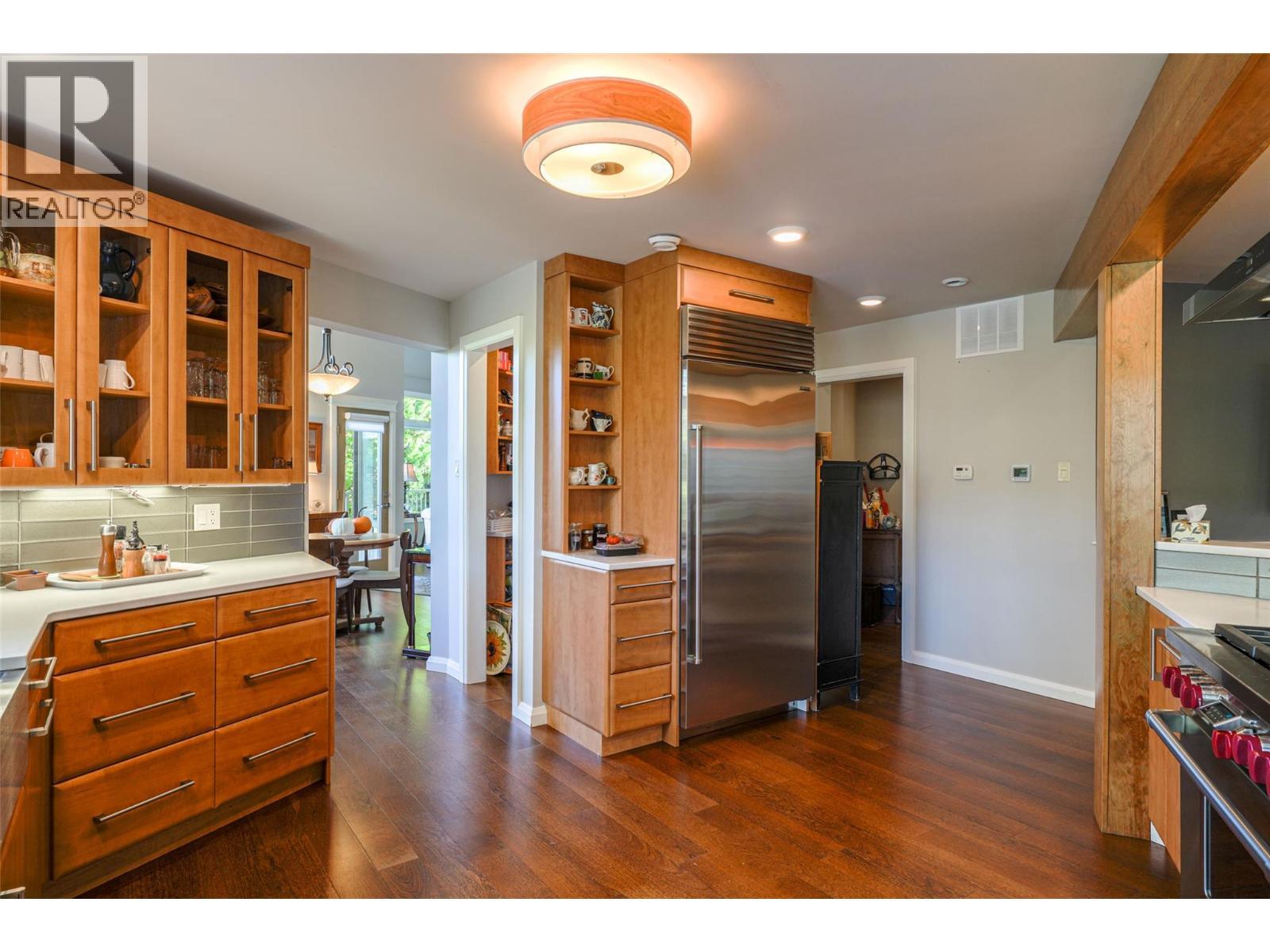 Kitchen looking towards refrigerator - 14038 Ponderosa Way, Coldstream, BC - Indoor Photo Showing Kitchen