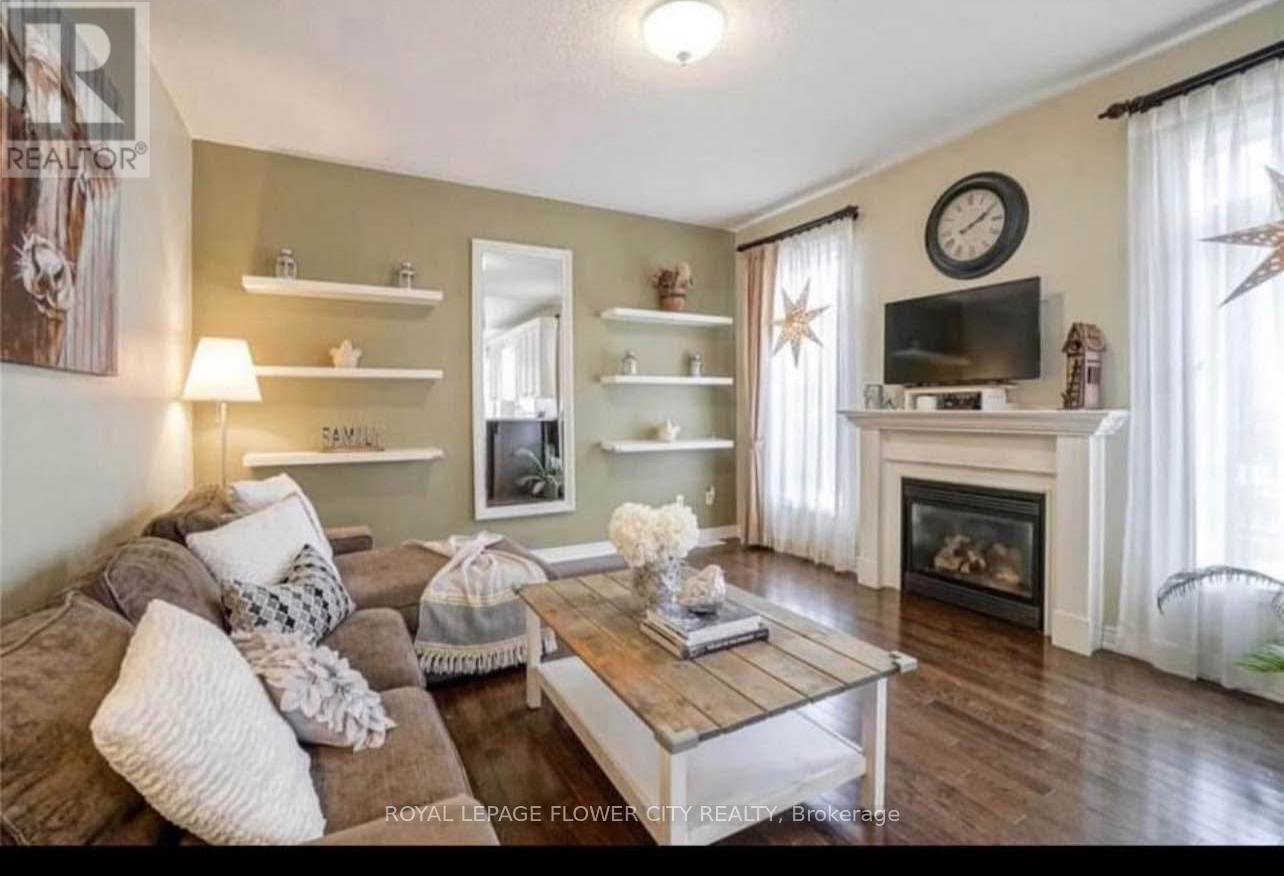 41 Begonia Crescent, Brampton, ON - Indoor Photo Showing Living Room With Fireplace