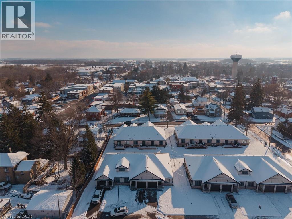 View of snowy aerial view - 4 Elgin Street W, Norwich, ON - Outdoor With View