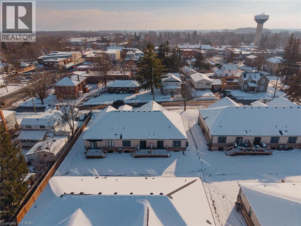 Snowy aerial view with a residential view - 4 Elgin Street W, Norwich, ON - Outdoor With View