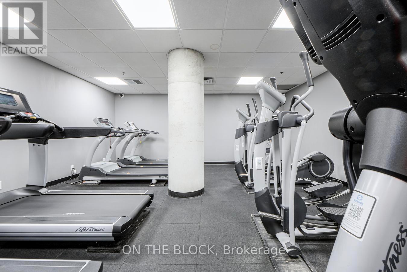 Fitness Centre - 302 - 38 Joe Shuster Way, Toronto, ON - Indoor Photo Showing Gym Room